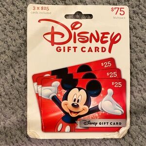 BNIB Disney gift card $75 total